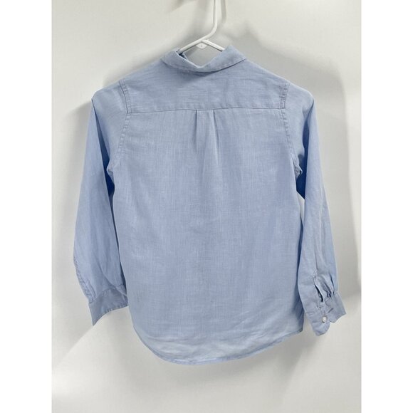 Janie and Jack Bundle of 4 Button Up Linen Collared Shirts Sz 8 - Picture 5 of 10